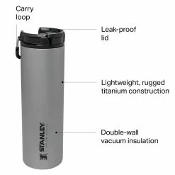 Stanley Stay Hot 14oz Titanium Travel Mug -WetflyAstralStanleyAire Elegant store SAN D8 1
